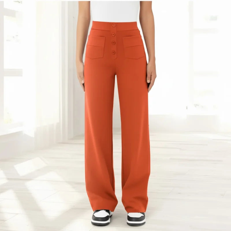 ELEGANTIEE | Perfect Fit High-Waisted Casual Pants