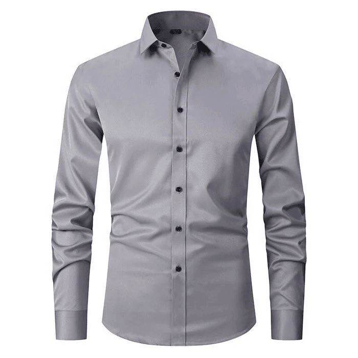 ELEGANTIEE| ElasticFit™ – Slim Shirt Anti-Crease Premium