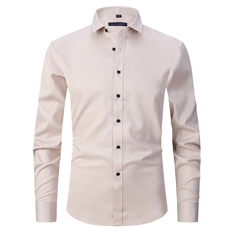 ELEGANTIEE| ElasticFit™ – Slim Shirt Anti-Crease Premium