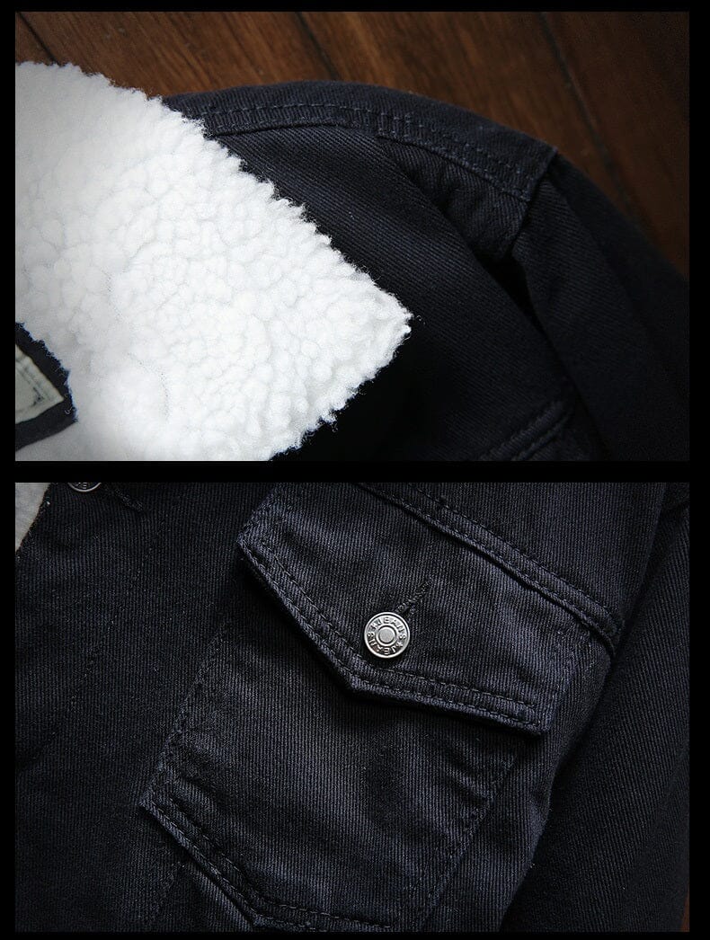 Elegantiee | WinterDenim™ – Veste en Jean Doublée Thermique