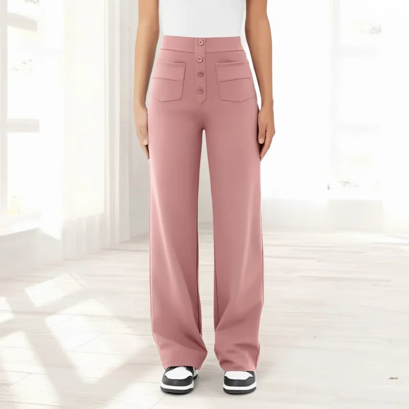 ELEGANTIEE | Perfect Fit High-Waisted Casual Pants