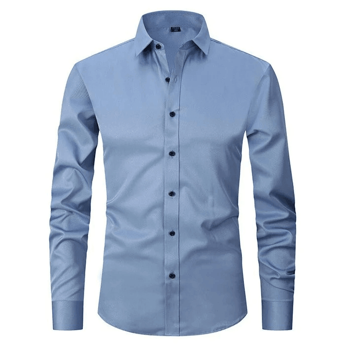 ELEGANTIEE| ElasticFit™ – Slim Shirt Anti-Crease Premium