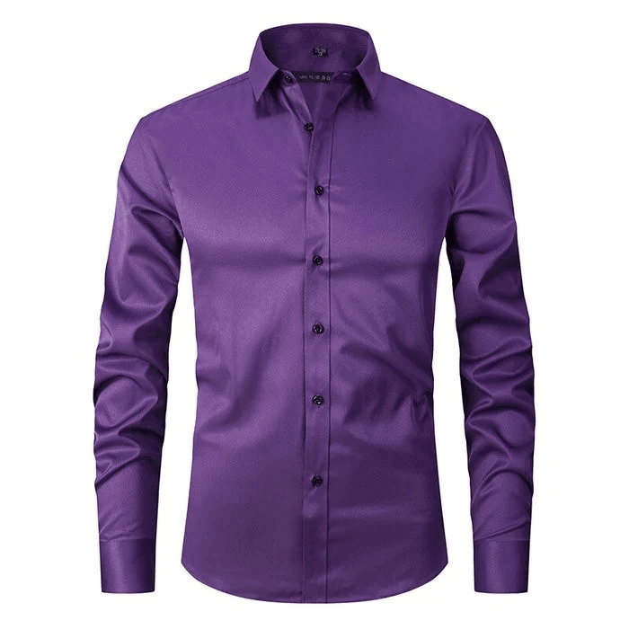 ELEGANTIEE| ElasticFit™ – Slim Shirt Anti-Crease Premium