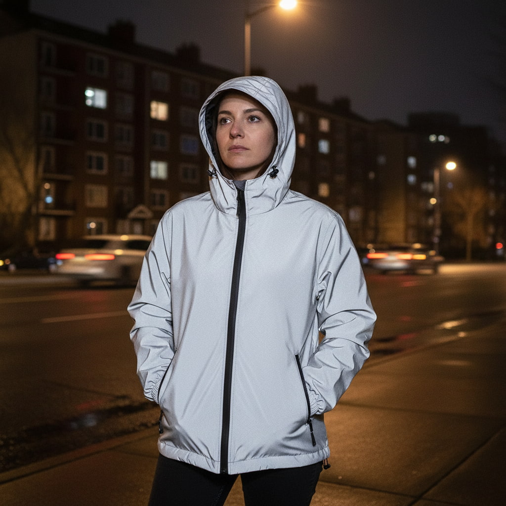 ELEGANTIEE | Reflective windproof jacket