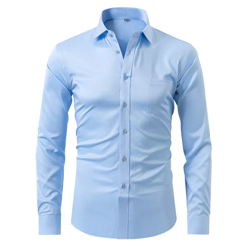 ELEGANTIEE| ElasticFit™ – Slim Shirt Anti-Crease Premium